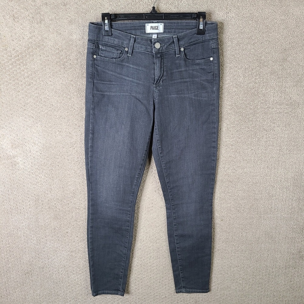 Paige Jeans Womens 29 Gray Verdugo Ankle Denim Mid Rise‎ Stretch Slim Fit